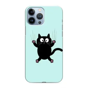 Чехол с принтом для iPhone 13 Pro (AlphaPrint) Модные коты (Падающий кот)