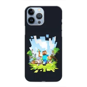 Чехол Майнкрафт на iPhone 13 Pro (AlphaPrint) Minecraft (персонажи Minecraft)