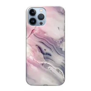 Мраморный чехол на iPhone 13 Pro (VPrint) (Пурпурный Мрамор)