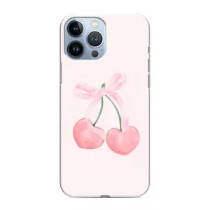 Чехол с розовым рисунком для iPhone 13 Pro (Розовые вишни)