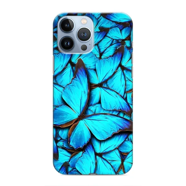 Чохол з принтом «Сині метелики» для iPhone 13 Pro