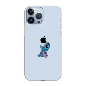 Чехол с принтом Стич на iPhone 13 Pro (Stitch apple)