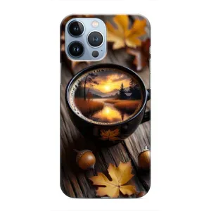 Чохол з унікальним дизайном 'Осінь з кавою' для iPhone 13 Pro (Темна кава)
