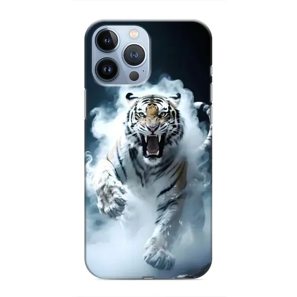 Чохол з принтом «Білий тигр у диму» для iPhone 13 Pro