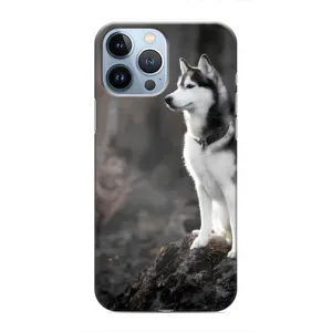 Чехол с Хаски для iPhone 13 Pro - (AlphaPrint) (Верный пес)