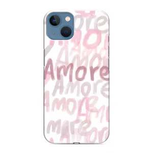 Чохол з розовим принтом для iPhone 13 (Аморе любов)