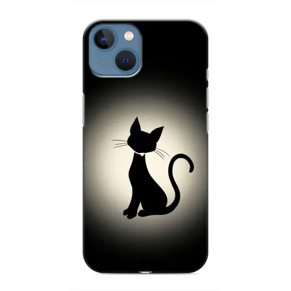 Чехол с принтом «Силуэт котика» для iPhone 13 Чехол с принтом «Силуэт котика» для iPhone 13