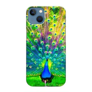 Чохол з пташками на iPhone 13 (VPrint) (Яскравий Павлин)