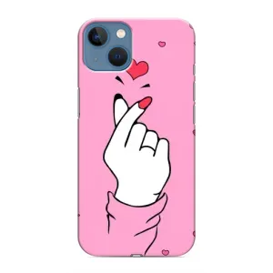 Чехол с принтом для iPhone 13 (AlphaPrint - Знак сердечка)