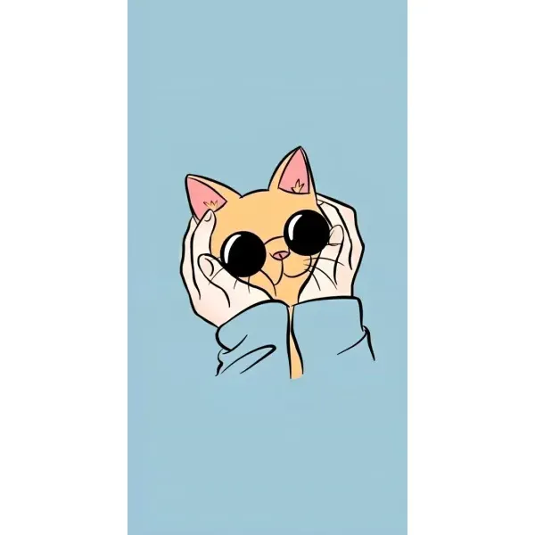 Чехол с принтом «Котик в очках» для iPhone 14 Plus