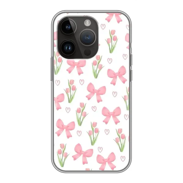 Чохол з принтом «Банти і квіти» для iPhone 14 Pro Max Чохол з принтом «Банти і квіти» для iPhone 14 Pro Max