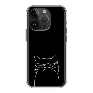 Чохол з малюнком кіт на iPhone 14 Pro Max (Байдужий кіт)
