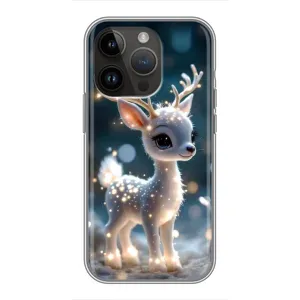 Яскравий чохол для iPhone 14 Pro Max з Зимові Оленята (Блискуче оленятко)