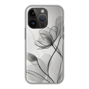 Чохол з принтом «Чорні квіти» для iPhone 14 Pro Max