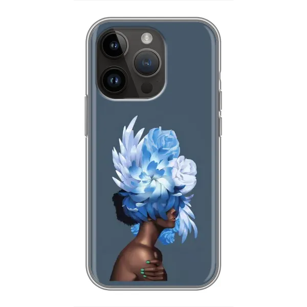 Чехол с принтом «Цветы на голове» для iPhone 14 Pro Max