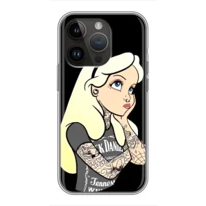 Чехол с печатью для iPhone 14 Pro Max - (Мода) (AlphaPrint) (Девочка в тату)