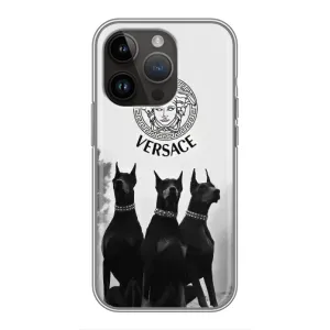 Чохли VERSACE для Епл 14 Про Макс (PREMIUMPrint) (Доберман Версаче)