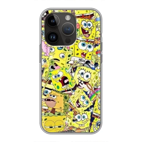 Чохол з принтом «Емоції Спан Боба» для iPhone 14 Pro Max