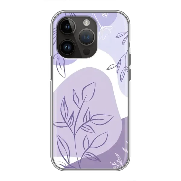 Чехол с принтом «Фиолетовые листья абстракция» для iPhone 14 Pro Max