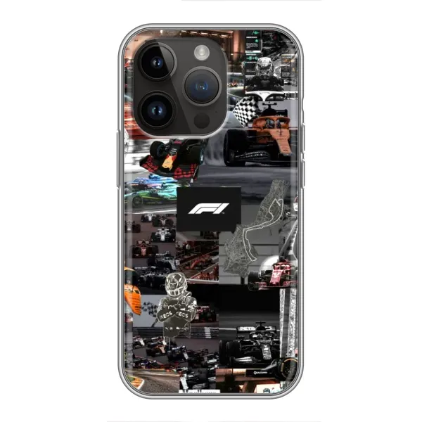 Чехол с принтом «Гоночный коллаж Ф1» для iPhone 14 Pro Max