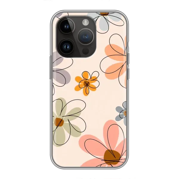 Чохол з принтом «Кольорові квіти» для iPhone 14 Pro Max