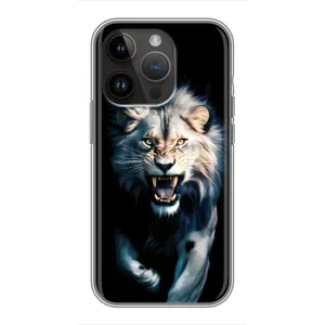 Чохол з картинкою 'Хижаки' для iPhone 14 Pro Max (Лев у темряві)