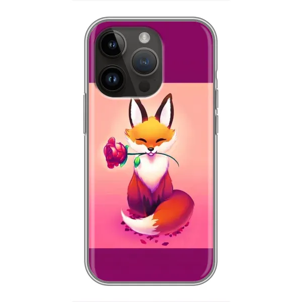 Чохол з принтом «Лиса з трояндою» для iPhone 14 Pro Max