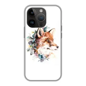 Чохли з картинкою Лисичка для iPhone 14 Pro Max (VPrint) (Лиса в квітах)