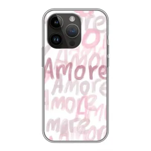 Чохол з розовим принтом для iPhone 14 Pro Max (Аморе любов)