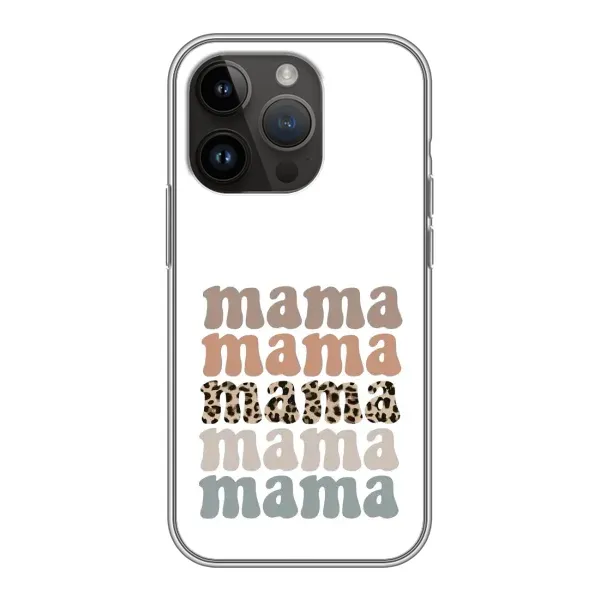 Чохол з принтом «Текстовий колаж мама» для iPhone 14 Pro Max