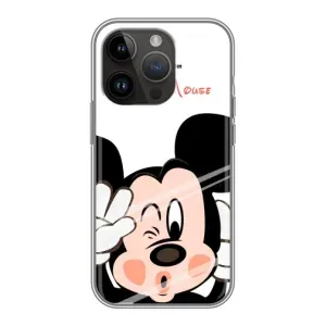 Эксклюзивный чехол для iPhone 14 Pro Max (AlphaPrint - Мультяшные) (Маус Микки)