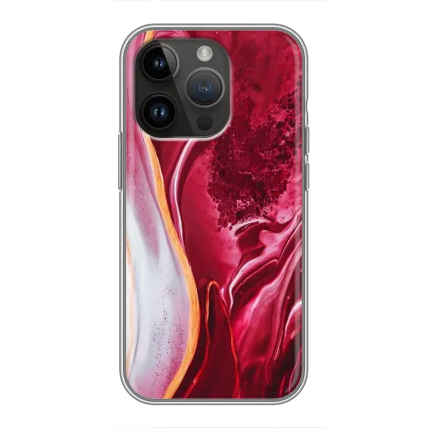 Чехол с принтом «Мрамор красный» для iPhone 14 Pro Max