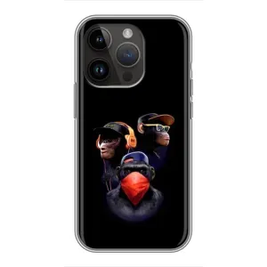 Чехол с Обезьянами iPhone 14 Pro Max - (AlphaPrint) (Три обезьяны)