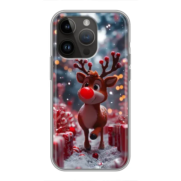 Чохол з принтом «Олень серед подарунків» для iPhone 14 Pro Max Чохол з принтом «Олень серед подарунків» для iPhone 14 Pro Max