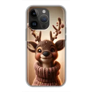 Яскравий чохол для iPhone 14 Pro Max з Зимові Оленята (Олень в светрі)