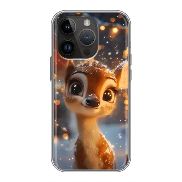 Чохол з принтом «Оленятко серед гірлянд» для iPhone 14 Pro Max Чохол з принтом «Оленятко серед гірлянд» для iPhone 14 Pro Max
