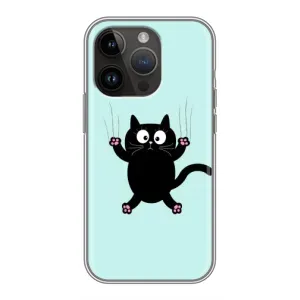 Чехол с принтом для iPhone 14 Pro Max (AlphaPrint) Модные коты (Падающий кот)