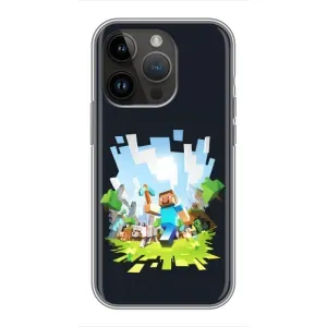 Чохол Майнкрафт на iPhone 14 Pro Max (AlphaPrint) Minecraft (персонажі Minecraft)