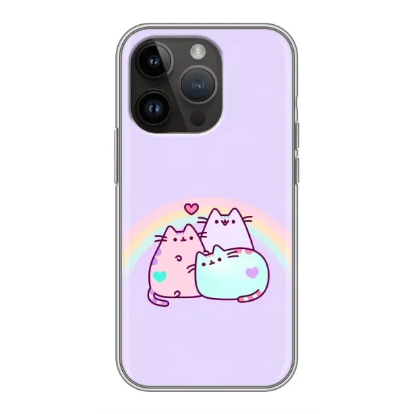 Чохол з принтом «Радужний котик» для iPhone 14 Pro Max
