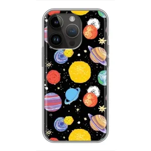 Космічні Чохли для Епл 14 Про Макс (VPrint) (Намальовані планети)