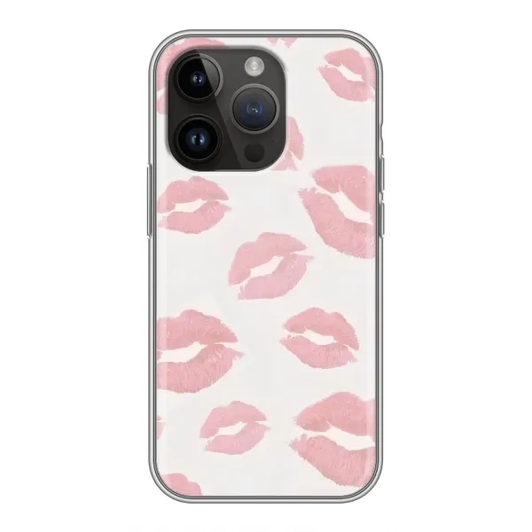 Чохол з принтом «Рожеві губи» для iPhone 14 Pro Max