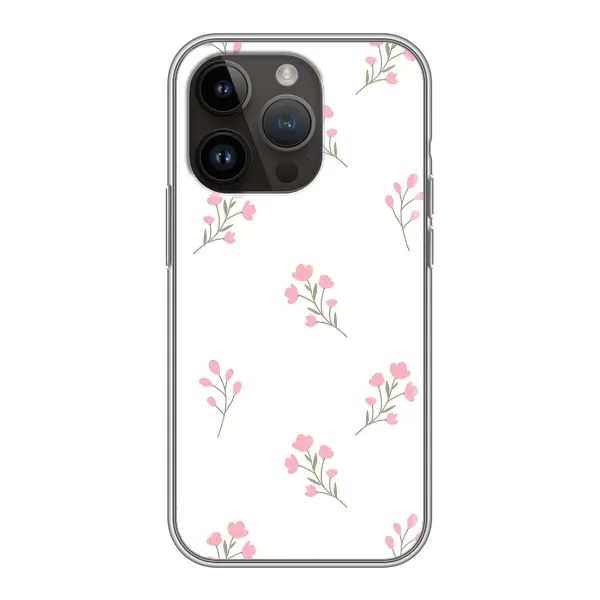 Чохол з принтом «Рожеві квіти» для iPhone 14 Pro Max
