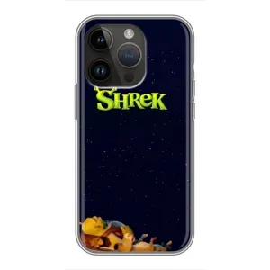 Чехол с мультфильмом Шрек на iPhone 14 Pro Max (Отдыхающий Шрек)
