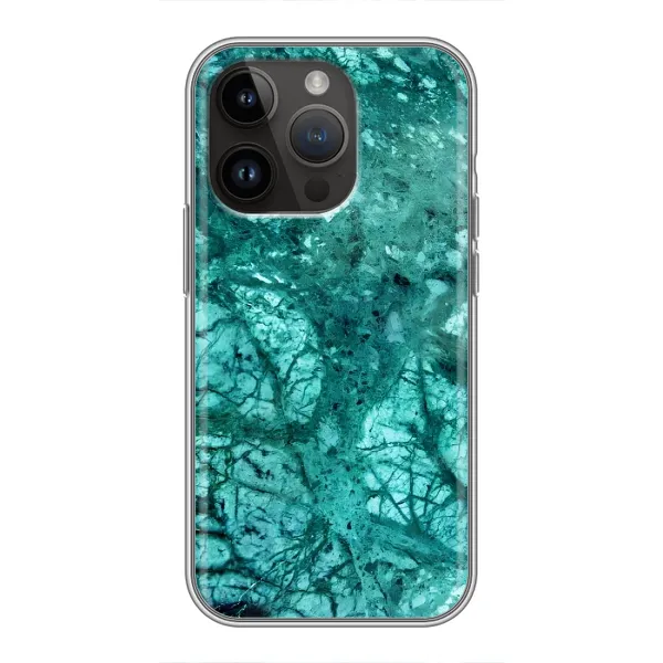 Чохол з принтом «Зелений мрамор» для iPhone 14 Pro Max