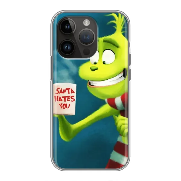 Чехол с принтом «Зеленый Гринч» для iPhone 14 Pro Max