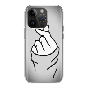 Чехол с принтом для iPhone 14 Pro Max (AlphaPrint - Знак сердечка) (Значок Love)