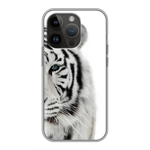 Чохол з принтом «Білий Тигр» для iPhone 14 Pro