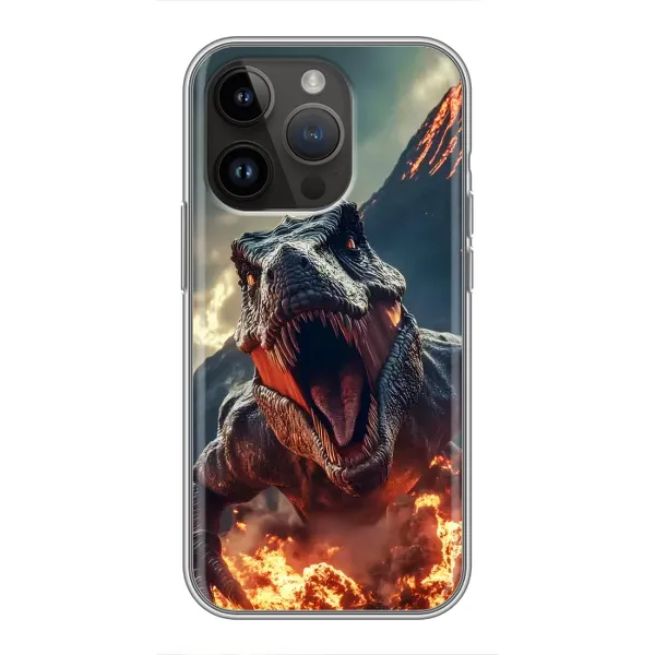 Чехол с принтом «Огненный динозавр» для iPhone 14 Pro Чехол с принтом «Огненный динозавр» для iPhone 14 Pro