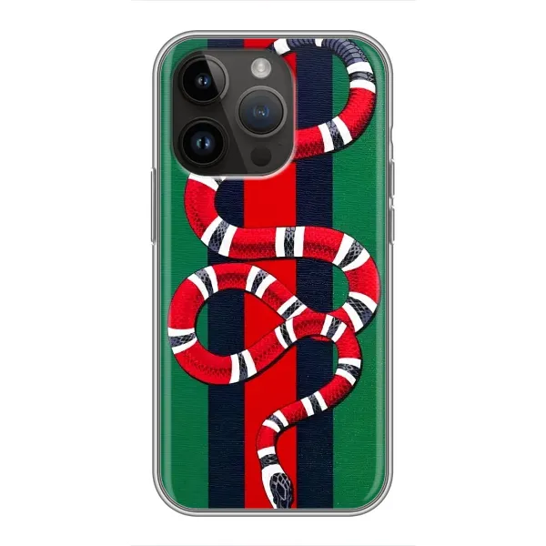 Чехол с принтом «Gucci змия» для iPhone 14 Pro