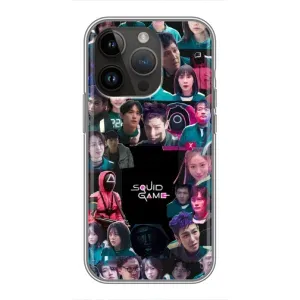 Чохол Гра в кальмара для iPhone 14 Pro (Колаж Гра кальмара)
